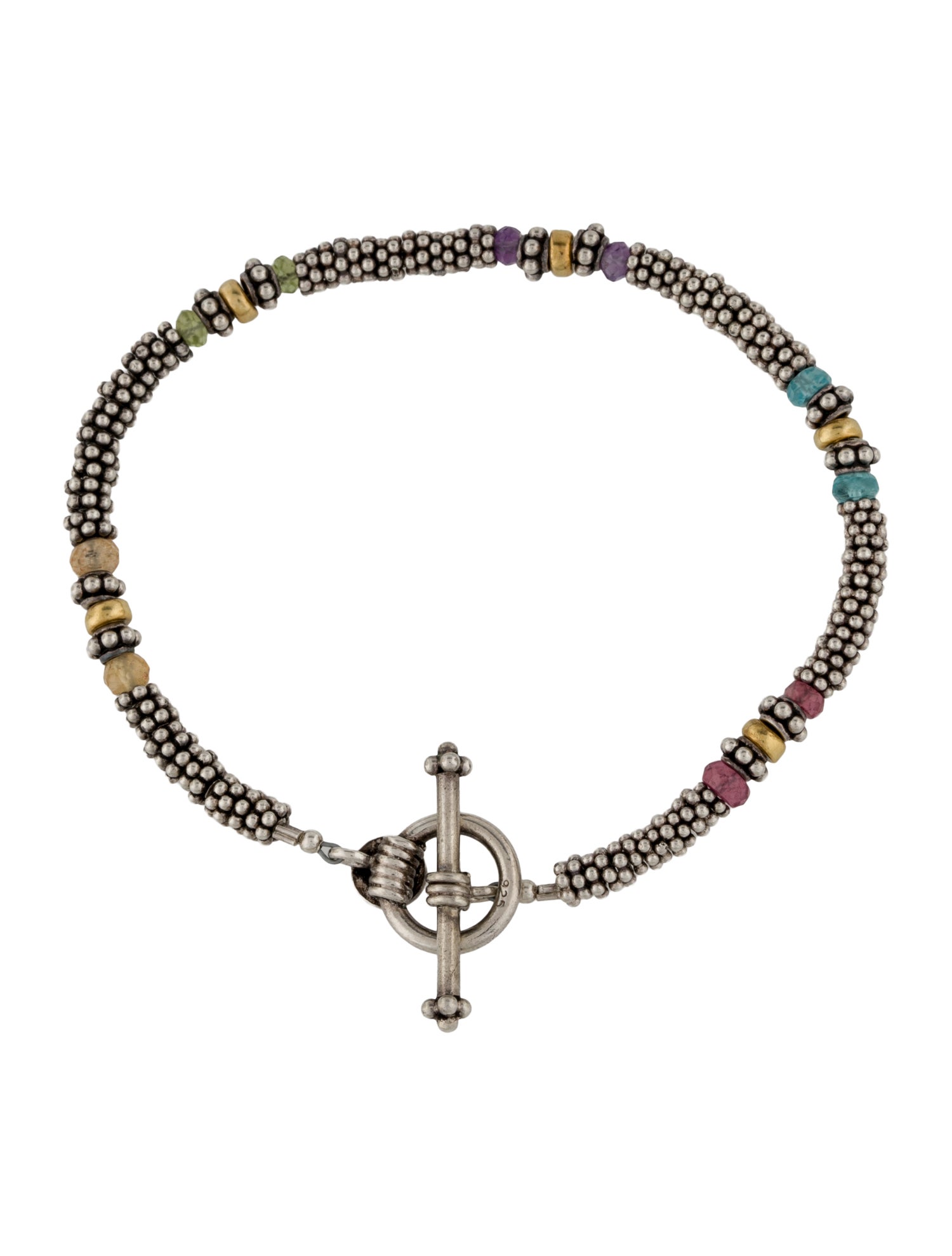 Laura Gibson Multistone Bead Toggle Link Bracelet